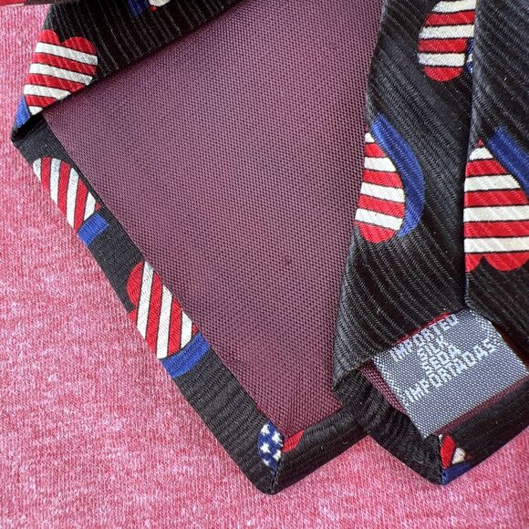 American Flag Men Silk Tie Classic American Traditions 57” 4th of July Patriotic - Picture 5 of 5